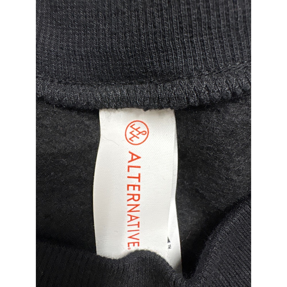 Alternative Apparel Earthleisure Black Crewneck XL 08809PF Fleece Pullover - Picture 3 of 4